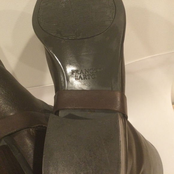 Franco Sarto Clara Riding Boots Size 9.5 Leather Upper Brown Knee High - Picture 10 of 12